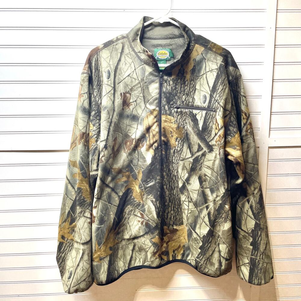 Cabela’s Scentlok Fleece 1/2 Zip Long Sleeve Pullover Size XL Realtree